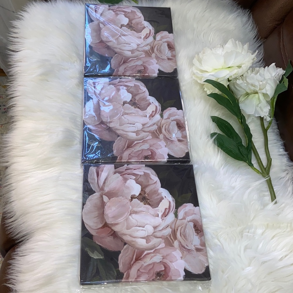 Pink Peony Wall Art set of 3
